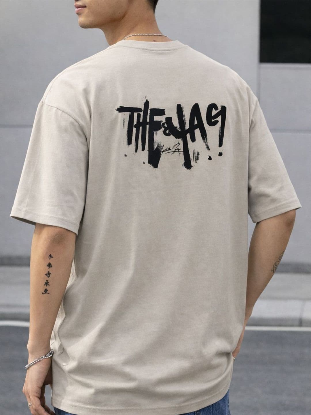 MACK JONNEY Graphic Printed Round Neck Cotton Oversized Casual Tshirts - view 1
