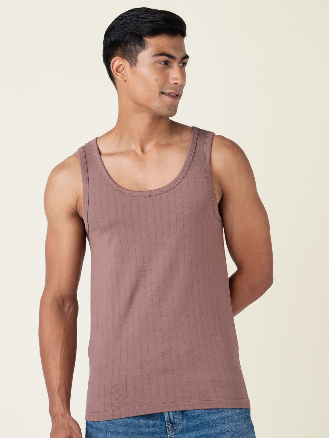 DAMENSCH Neo Cotton Premium Cotton Blend Ultra Soft Fabric Pinstripe Vests - view 1