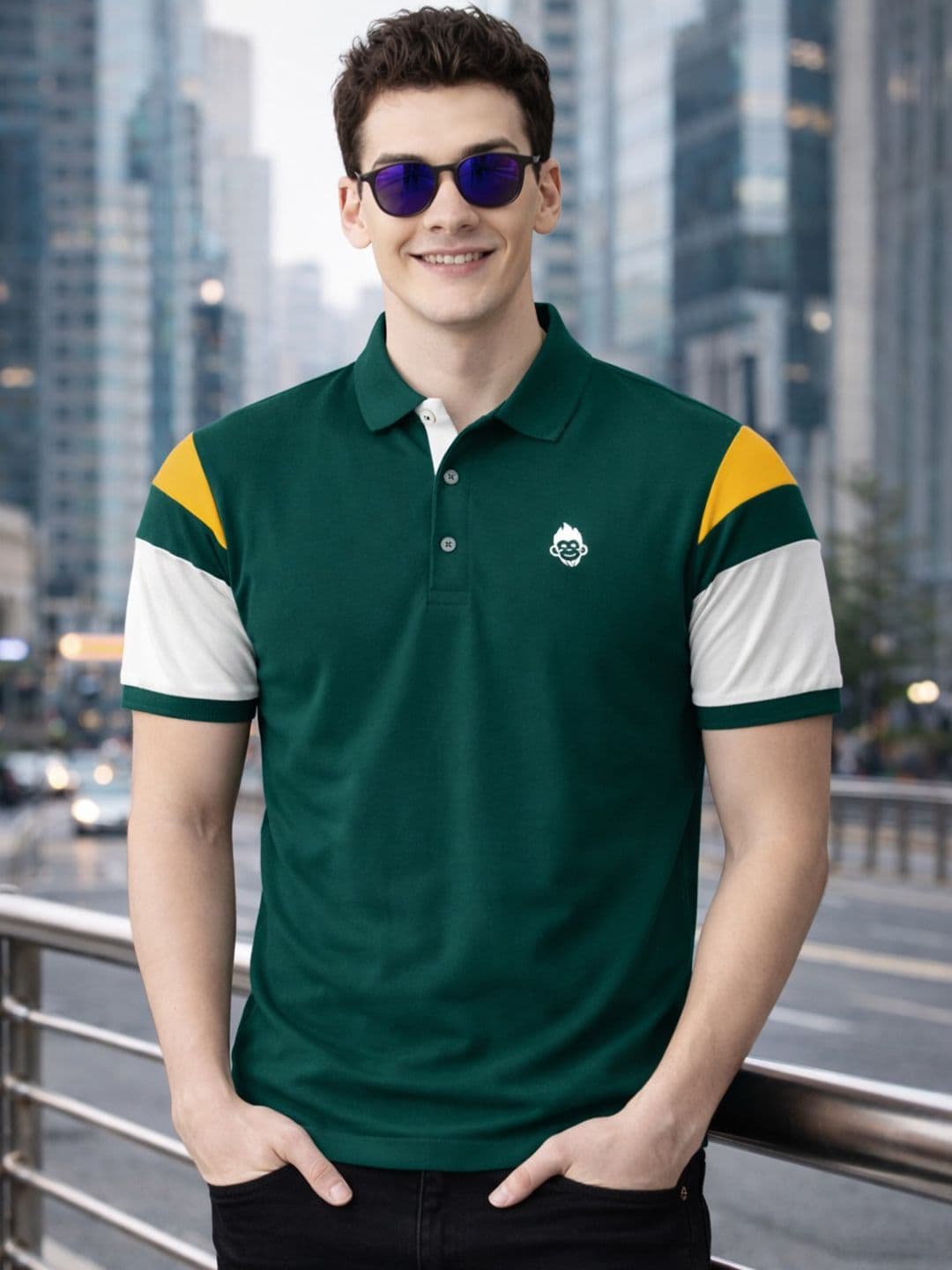 BHABHADBHUT Men Polo Collar T-shirt - view 1