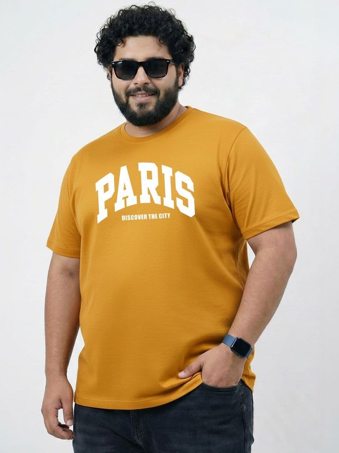 Toodle Plus Men Plus Size Pure Cotton Printed Regular Fit Casual T-Shirt - view 1