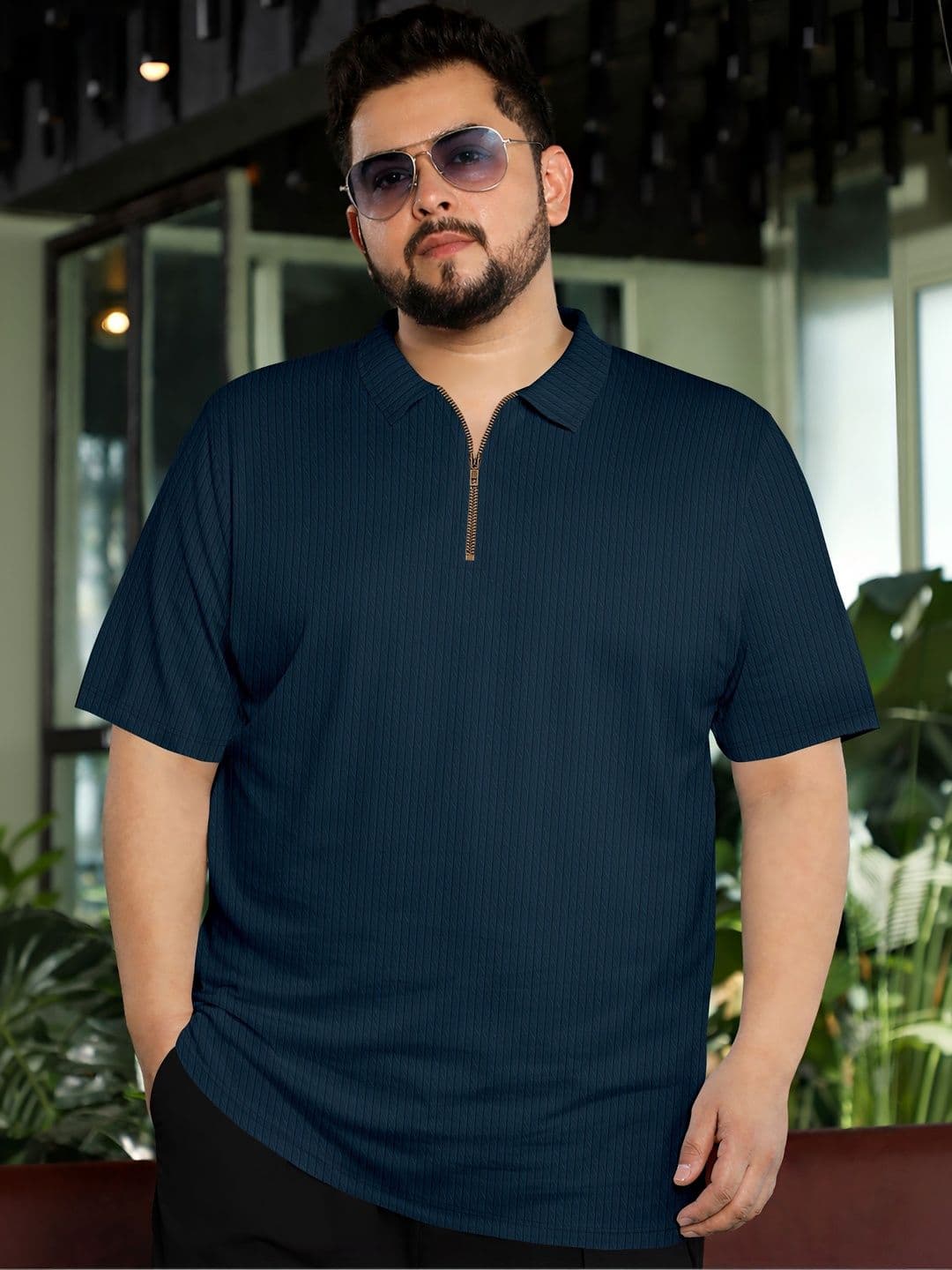 HAPPY KHAJANA Men Polo Collar T-shirt - view 1