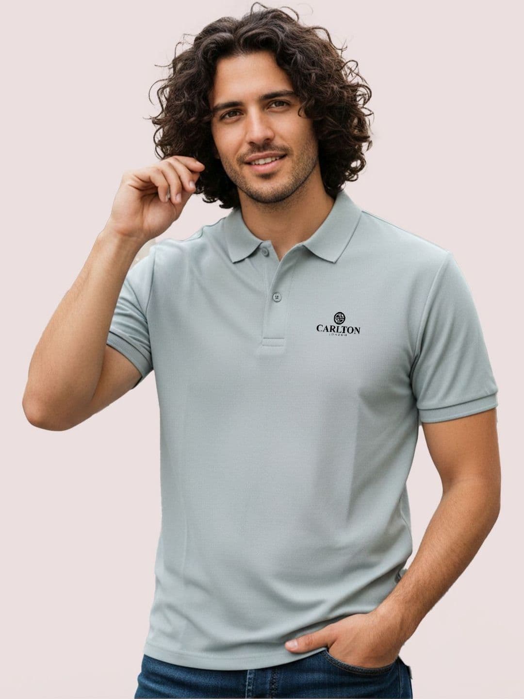 Carlton London Men Printed Polo Collar T-shirt - view 1
