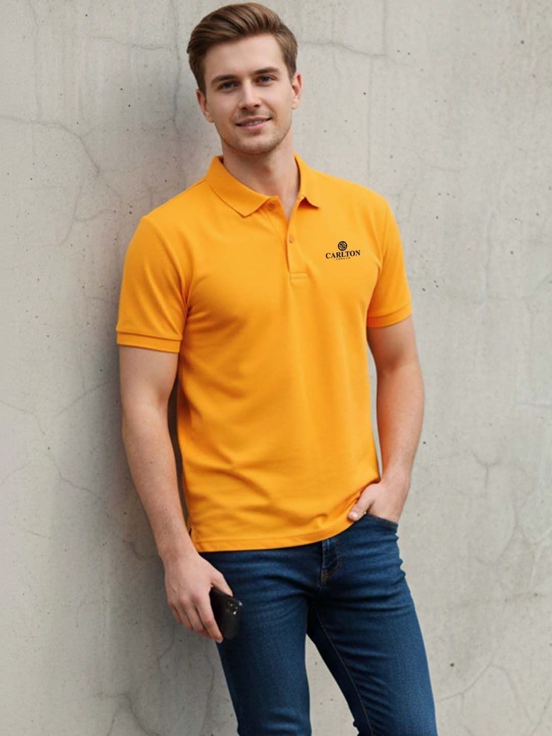 Carlton London Men Printed Polo Collar T-shirt - view 1