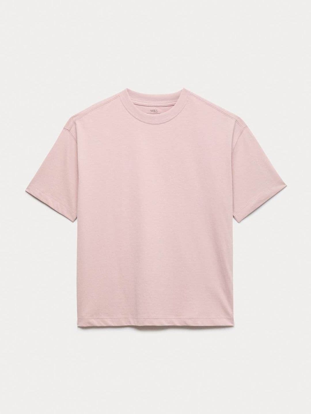 Marks & Spencer Pure Cotton Plain T-Shirt - view 1