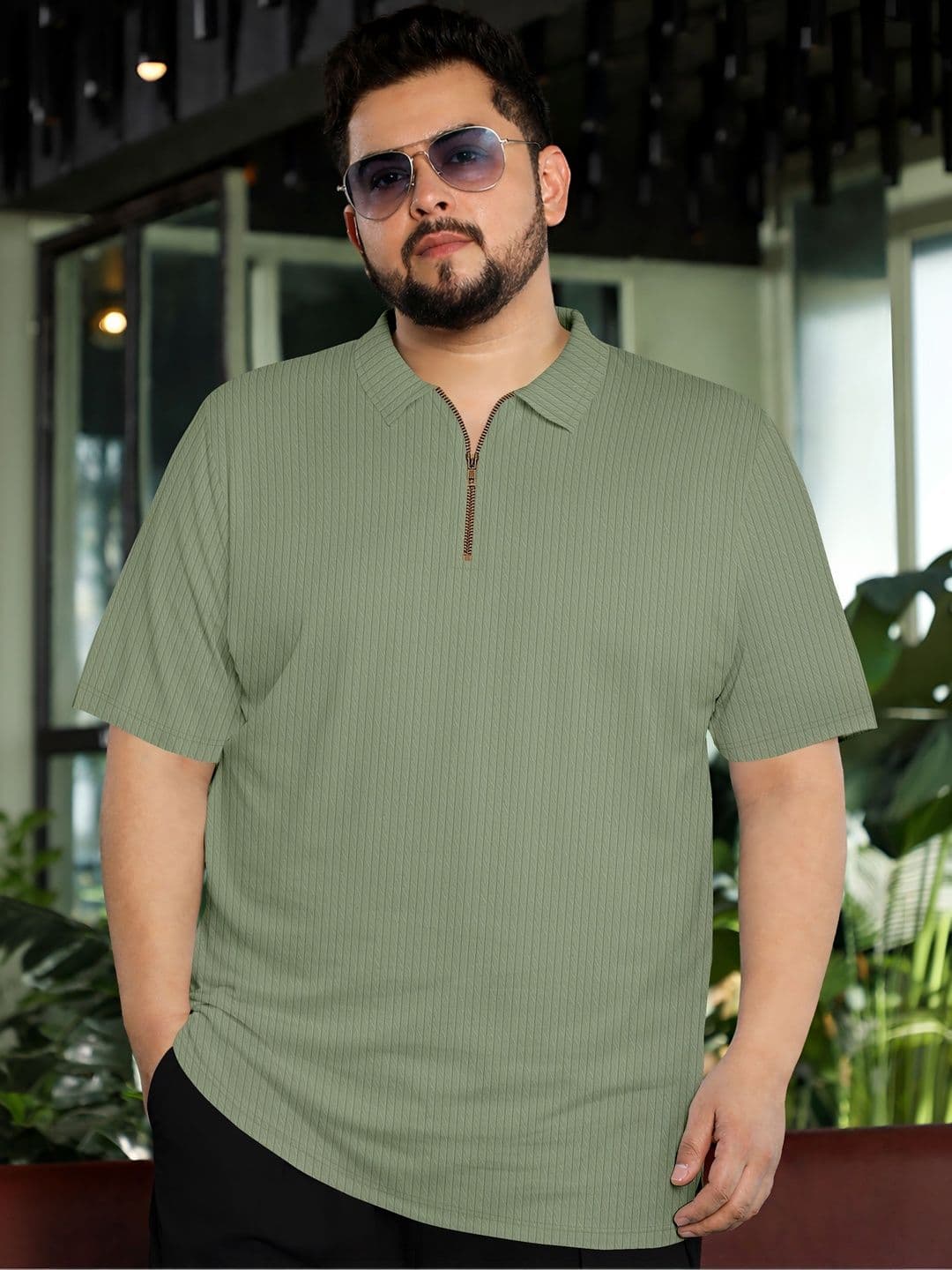 HAPPY KHAJANA Men Polo Collar T-shirt - view 1