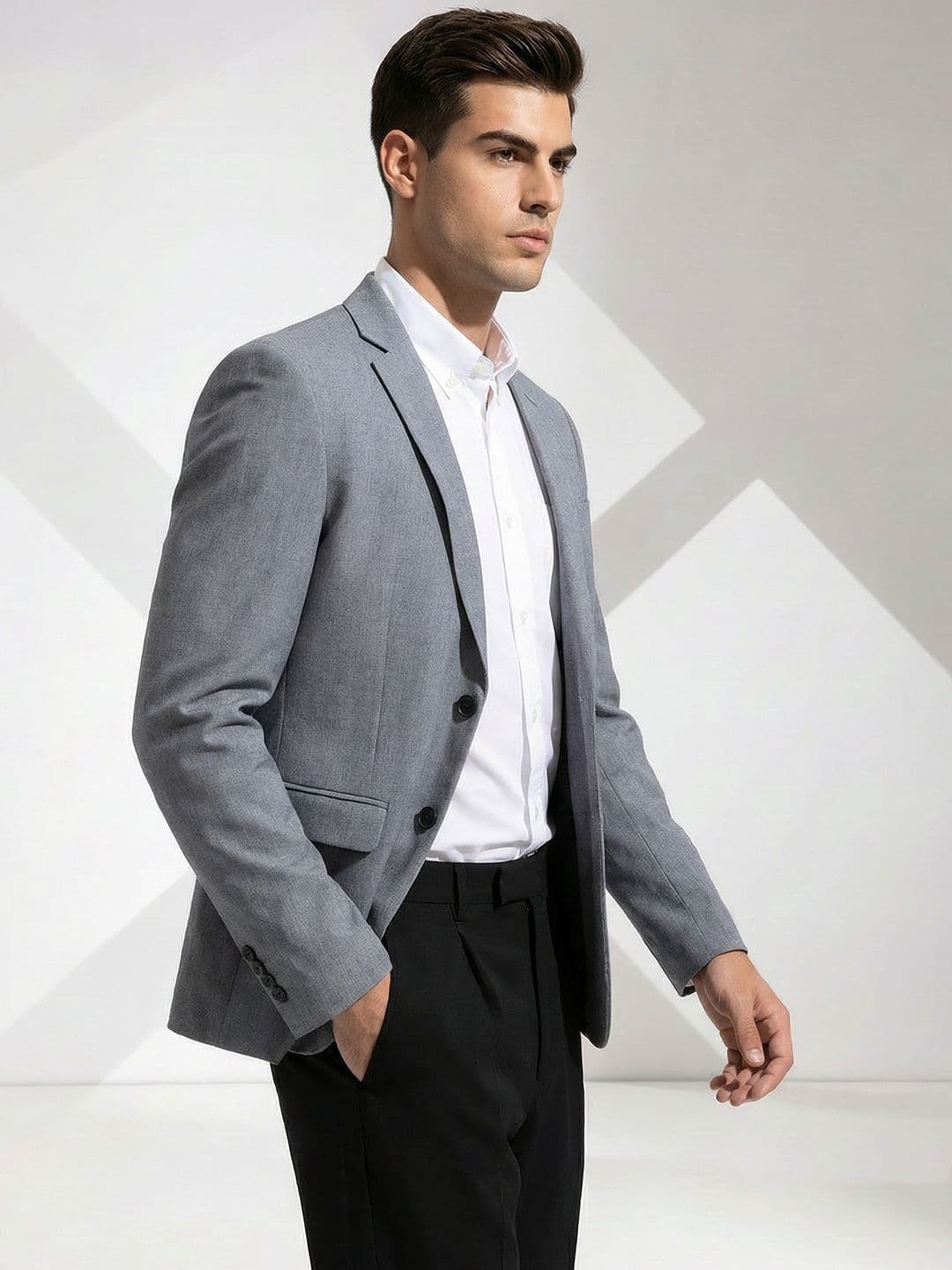 INVICTUS Single-Breasted Slim Fit Formal Blazer - view 1