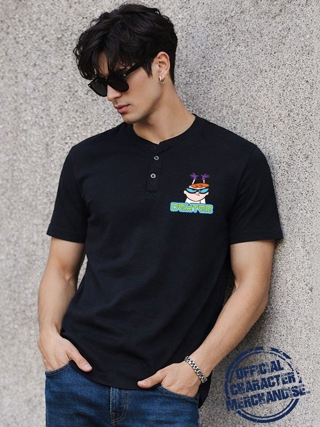 Kook N Keech X Minute Mirth Men Printed Henley Neck T-shirt - view 1