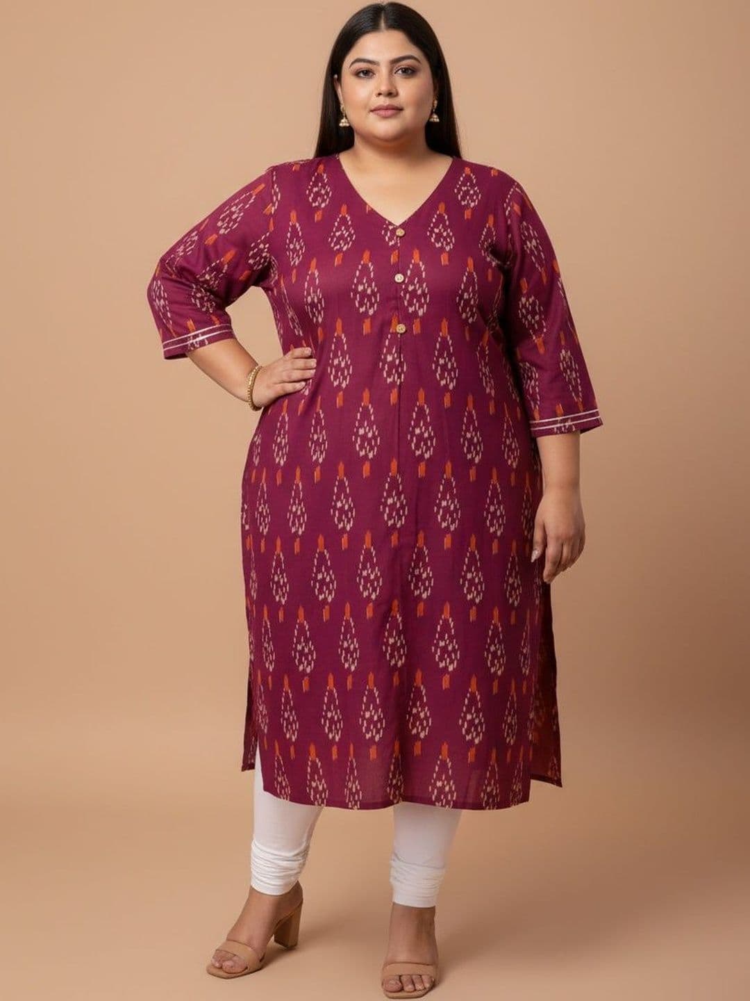 Sztori Women Floral Printed Block Print Kurta - view 1