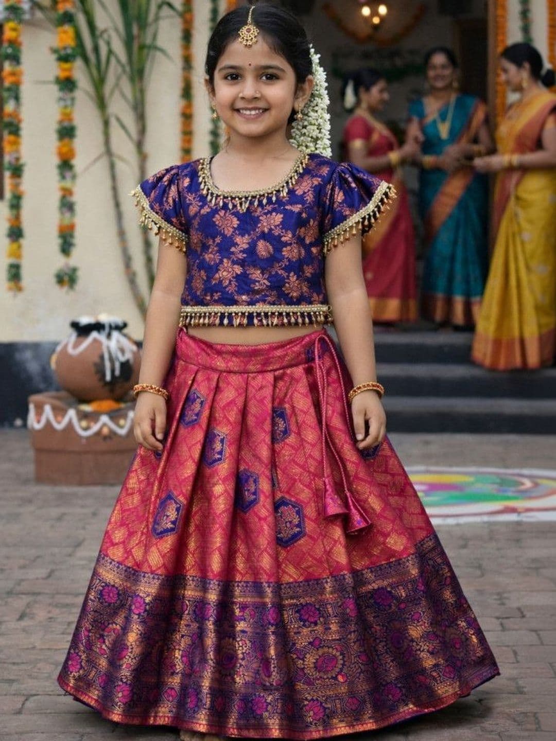 Ethzy Girls Ready to Wear Lehenga & - view 1