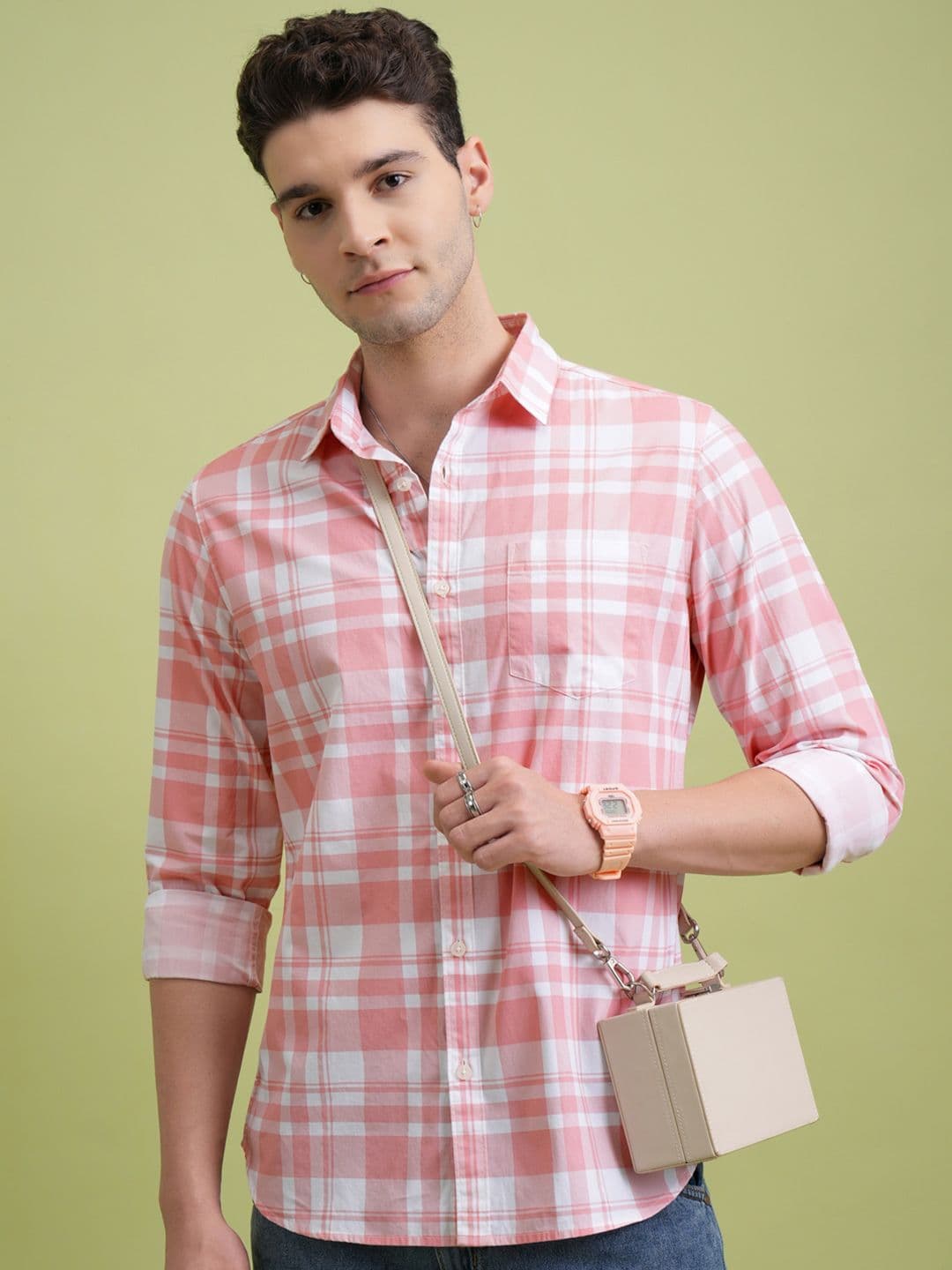Highlander Men Checked Slim Fit Shirt - view 1