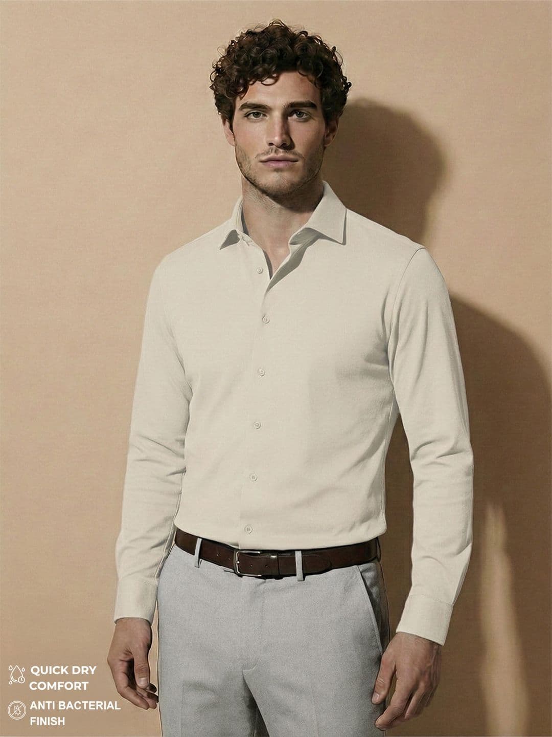 Van Heusen IQ Men Non-Iron Wrinkle Resistant High Stretch Breathable Shirt - view 1