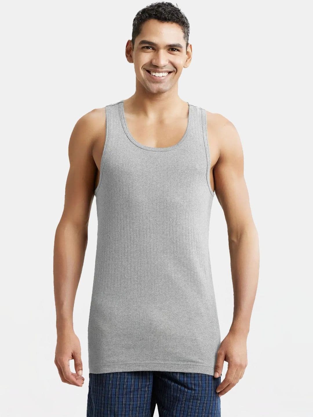 Jockey Combed Cotton Rib Round Neck with Racer Back Gym Vest-9922 - view 1