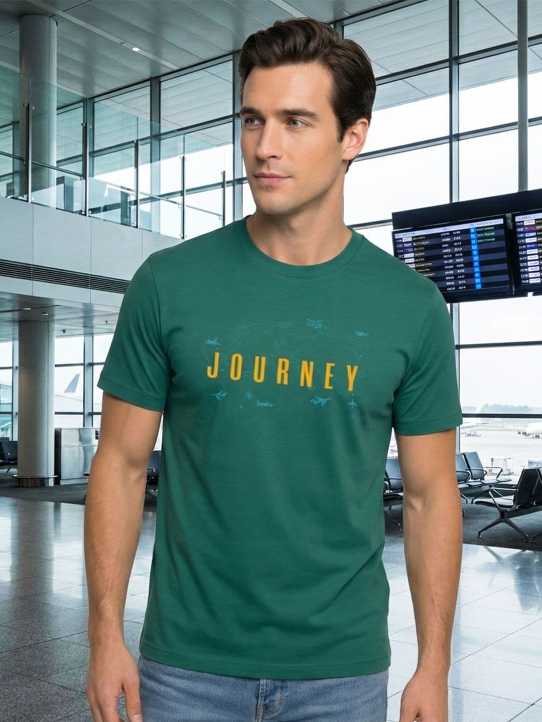 NOBERO Men Printed Pure Cotton T-shirt - view 1