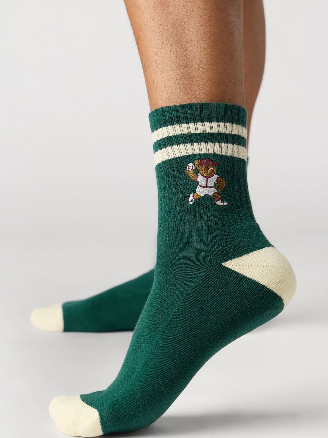 The Souled Store Unisex Cotton Blend Patterned Above Ankle Socks - view 1