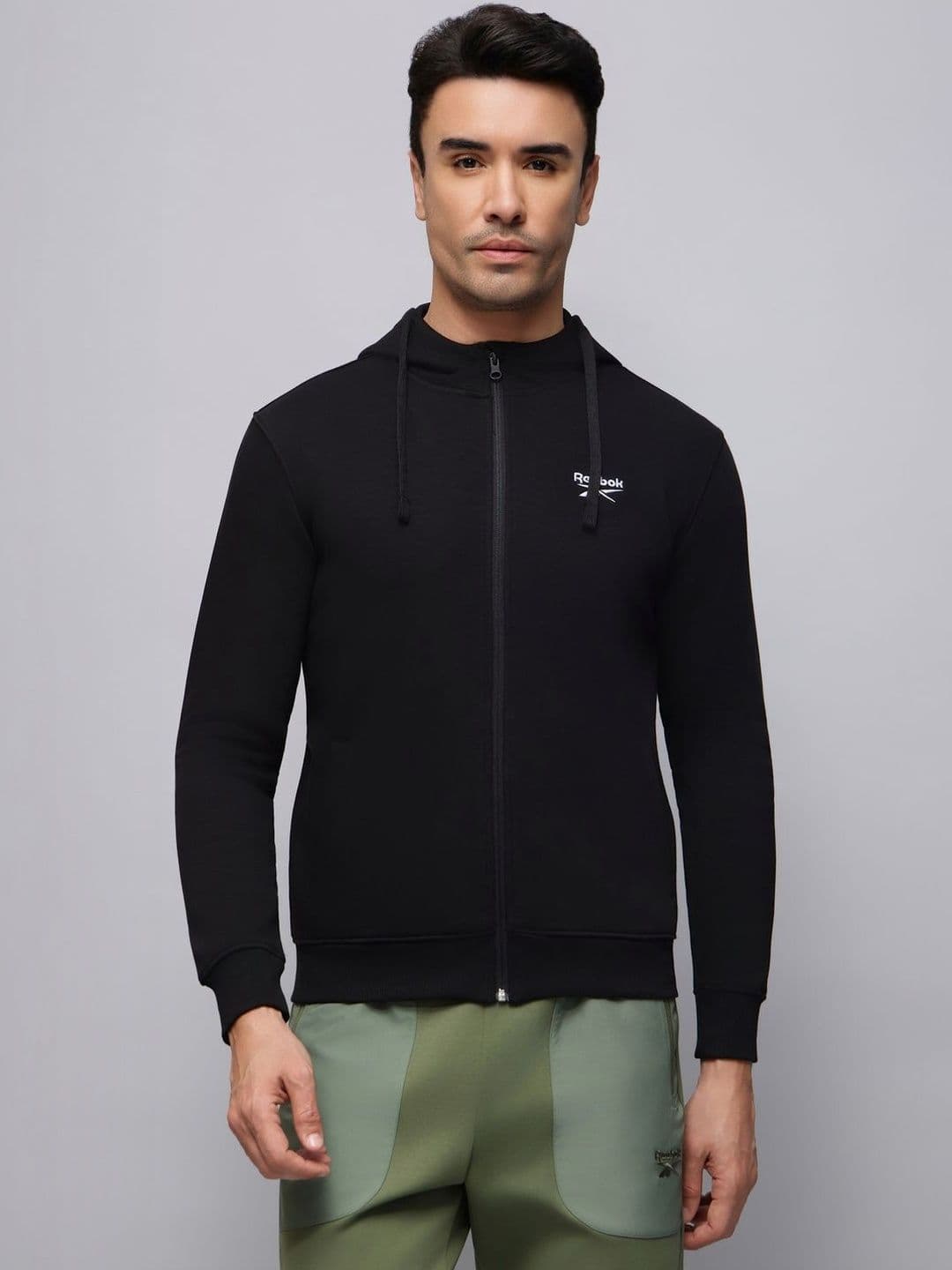 Reebok Brand Logo Printed Hoodie - view 1