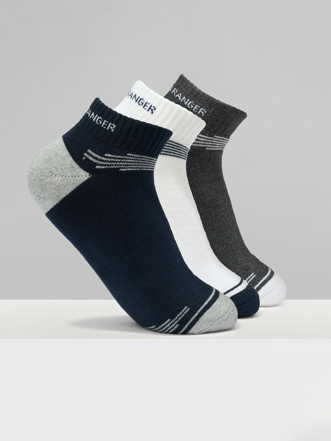 Urban Ranger by pantaloons Men Pack of 3 Cotton Blend Assorted Socks - view 1
