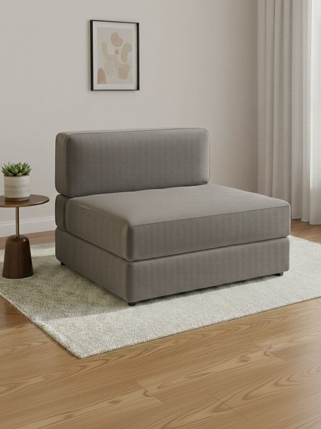 Pum Pum Grey Leatherette 2 Inflatable Sofa Cum Bed - view 1