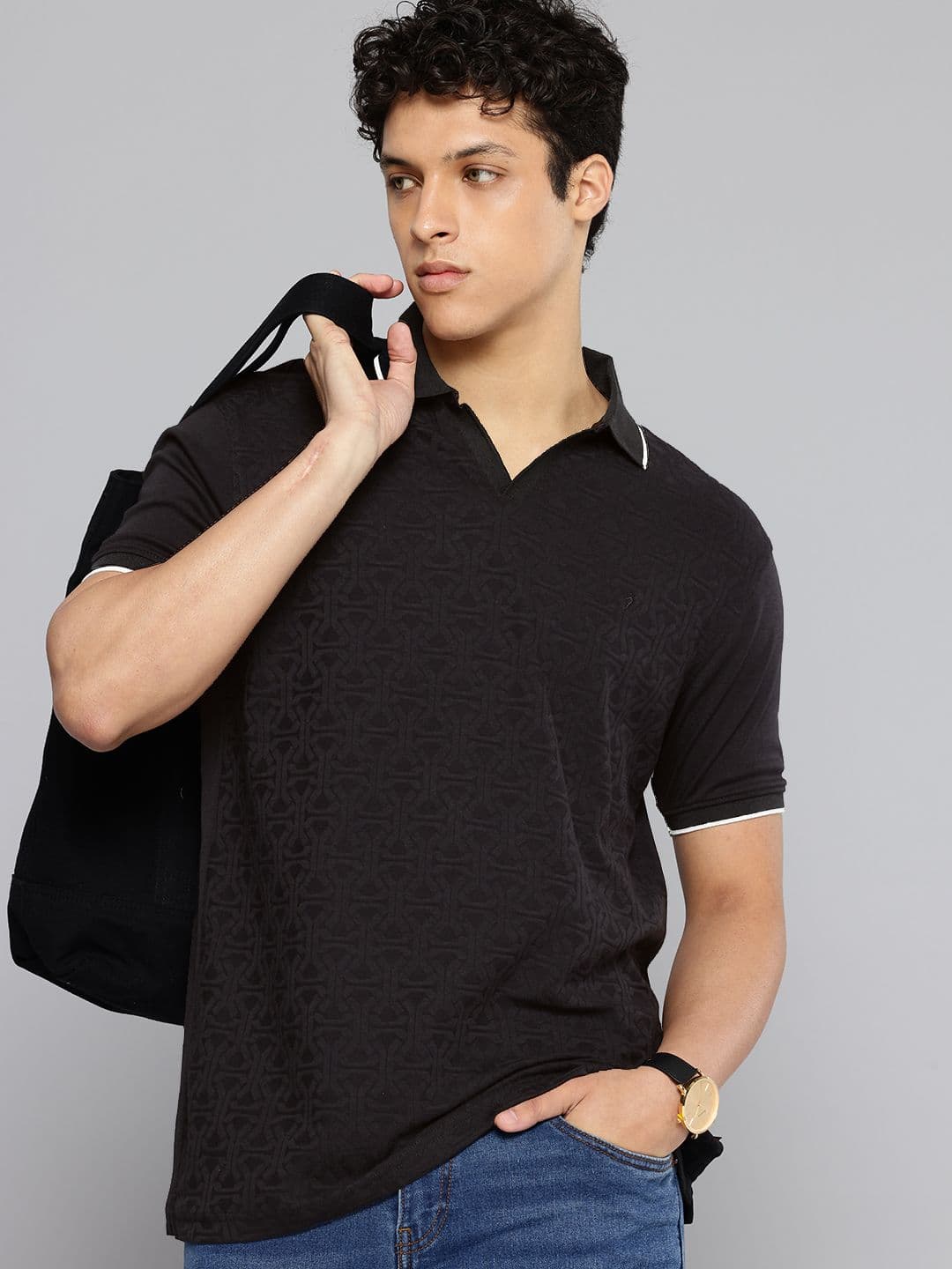 Indian Terrain Polo Collar Knitted T-shirt - view 1