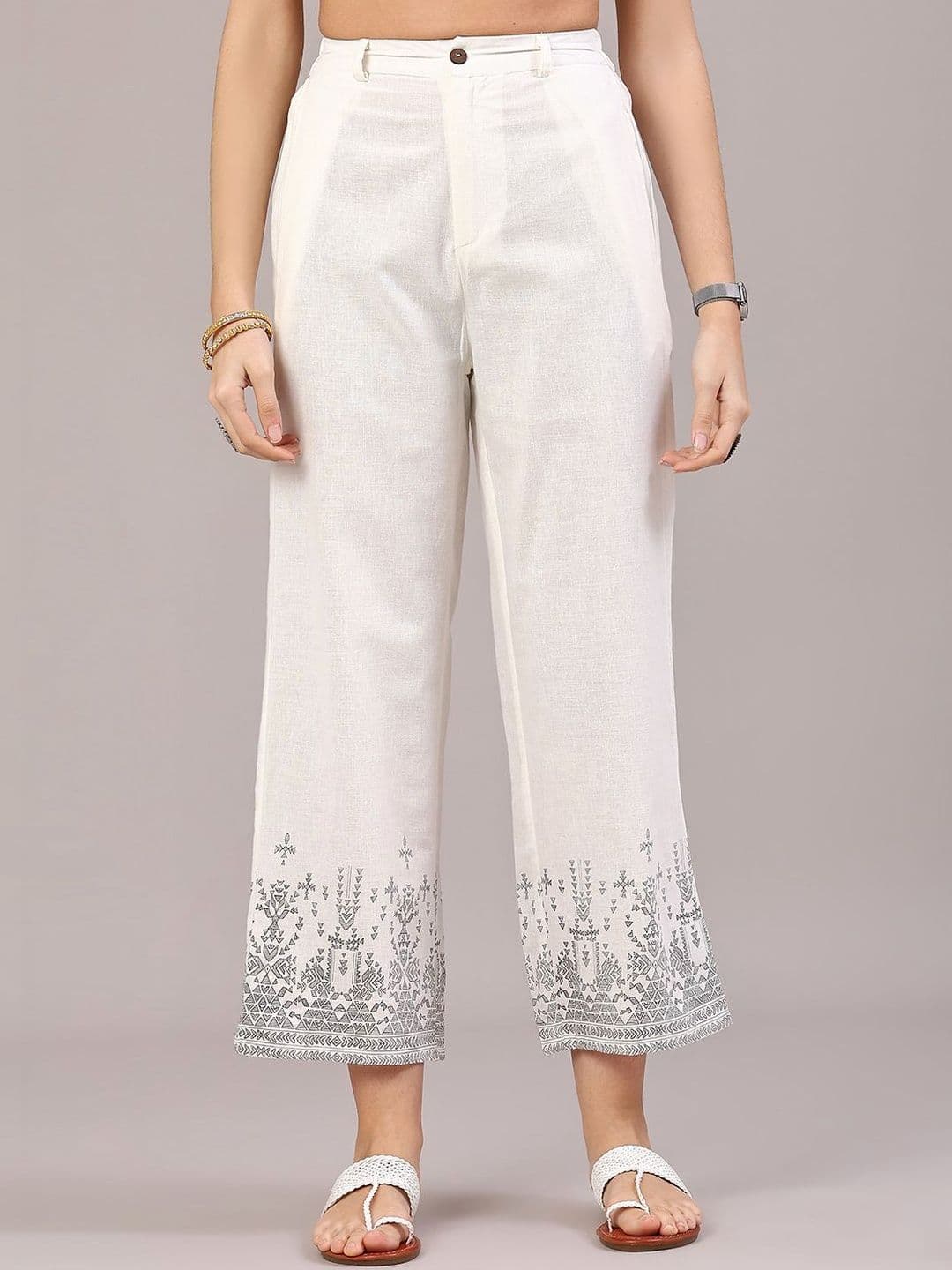 LIMEROAD Women Printed Ethnic Palazzos - view 1