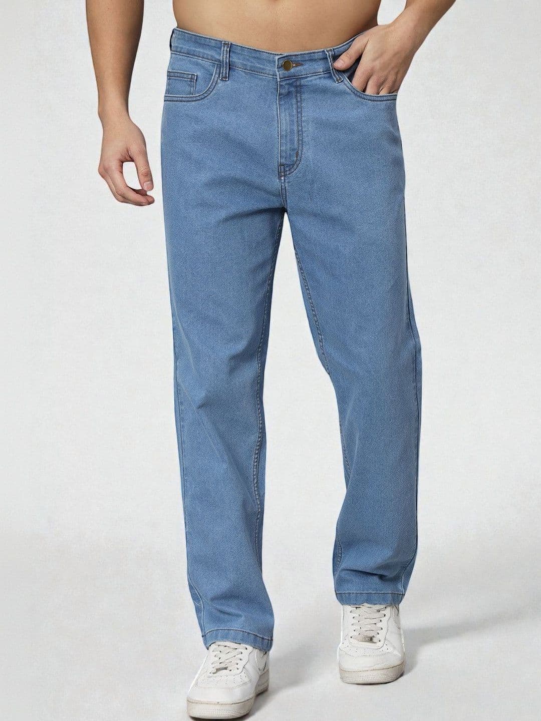 The Roadster Lifestyle Co Men No Fade Clean Look Straight Fit Jeans - view 1