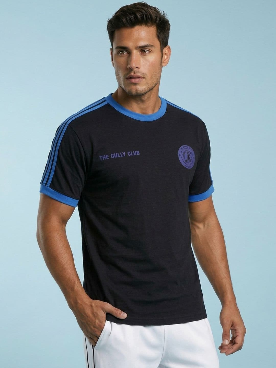 SPORT STREET by glitchez Typography Printed Relaxed Fit T-shirt - view 1