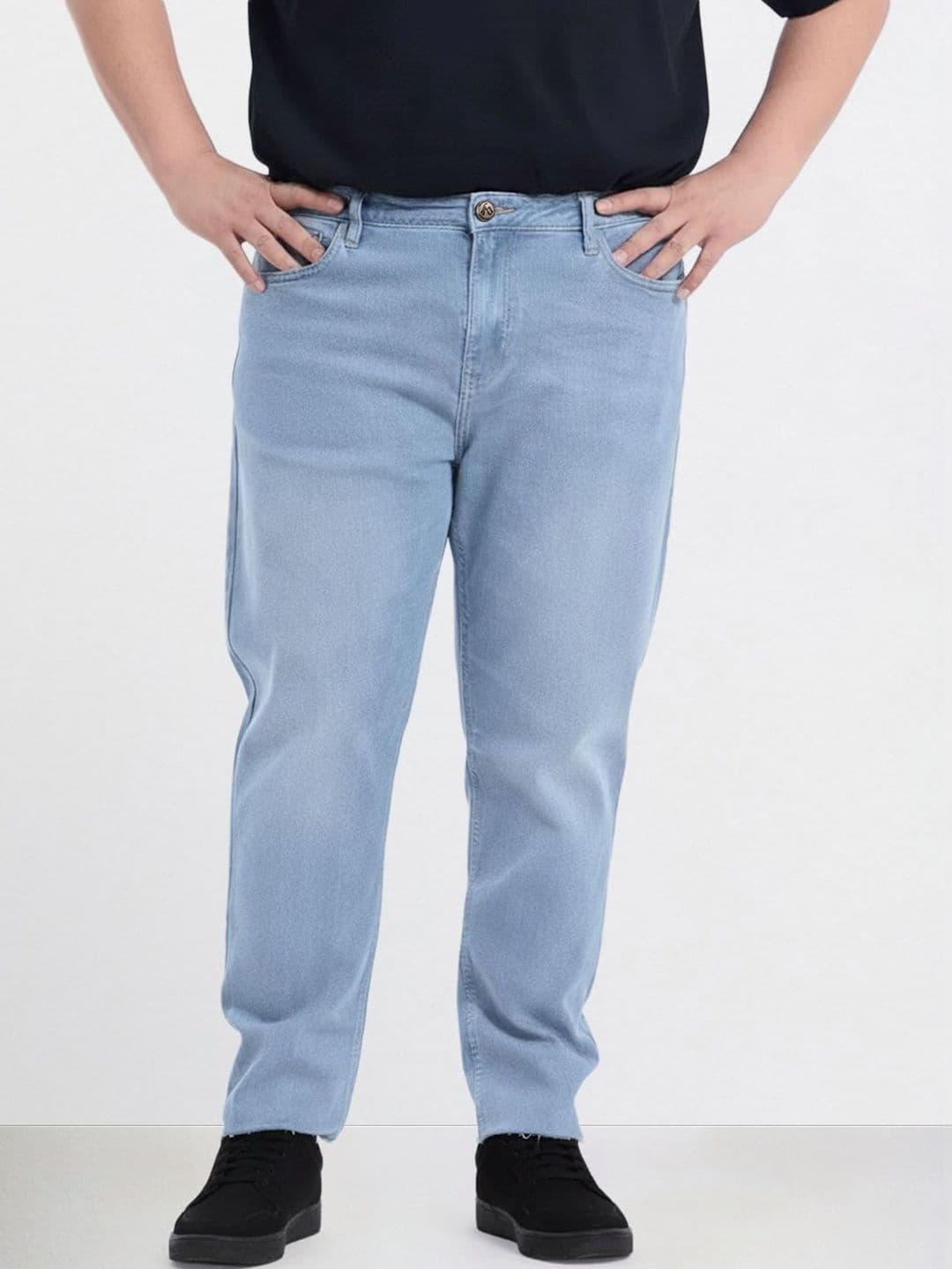 The Indian Garage Co Men Slim Fit Mid-Rise Light Fade Stretchable Jeans - view 1