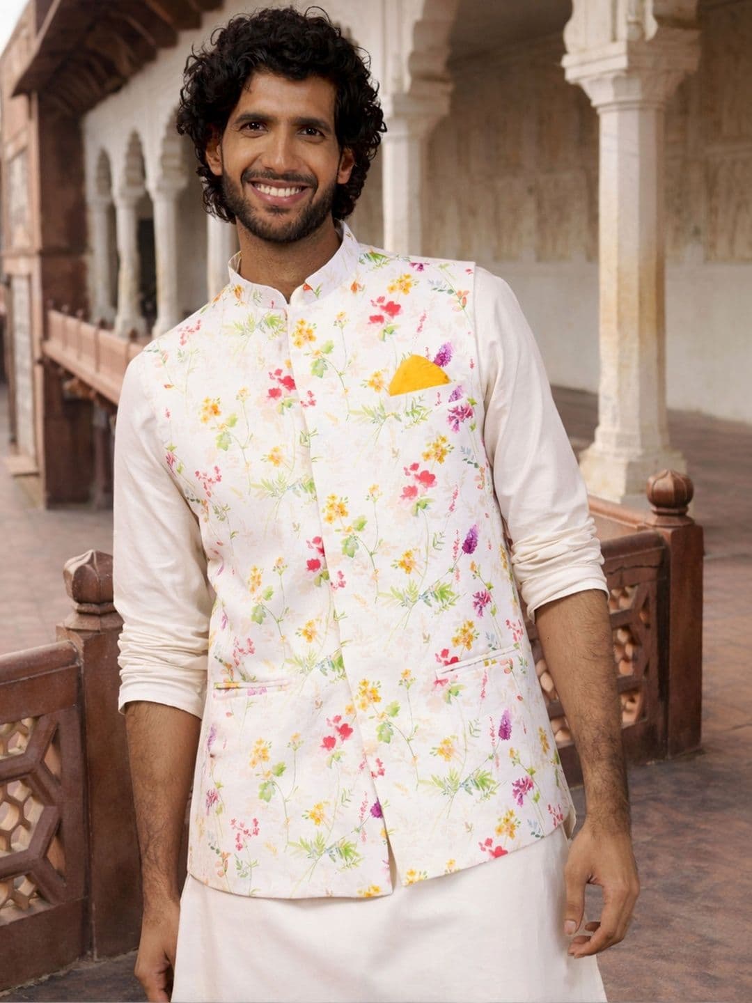 VASTRAMAY Mandarin Collared Nehru Jackets - view 1