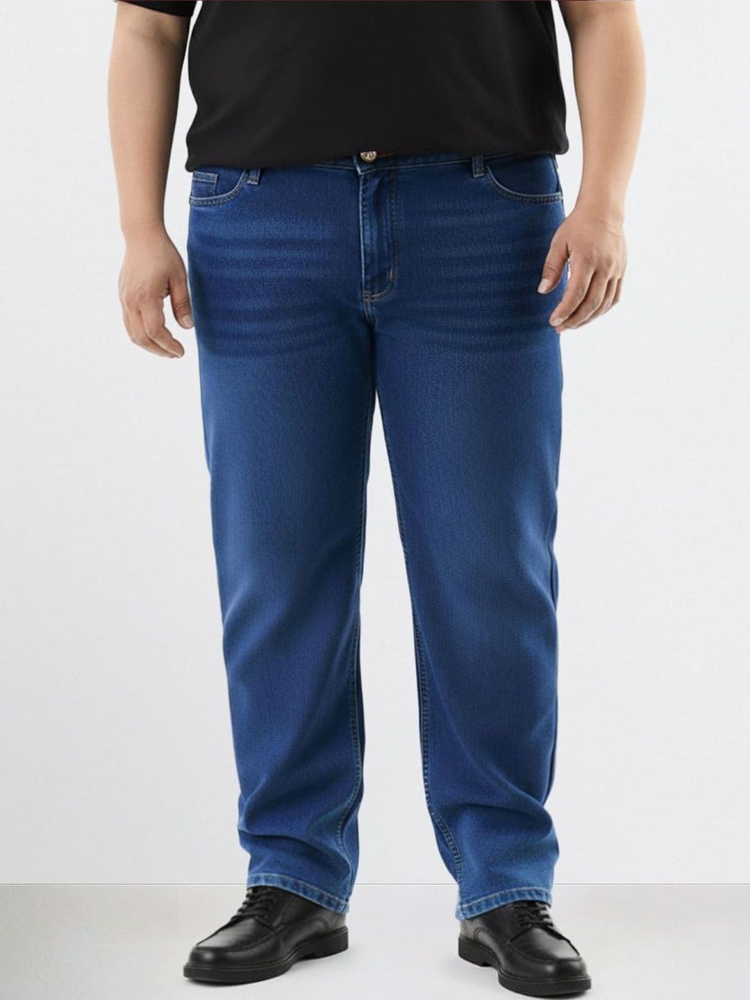 The Indian Garage Co Men Slim Fit Mid-Rise Light Fade Stretchable Jeans - view 1