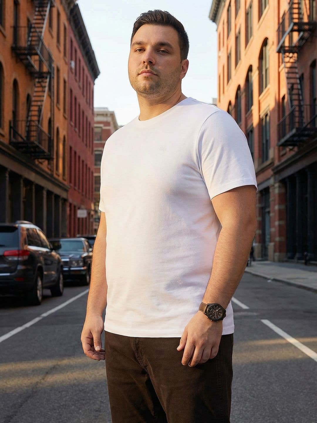 Sztori Plus Size Pure Cotton T-shirt - view 1