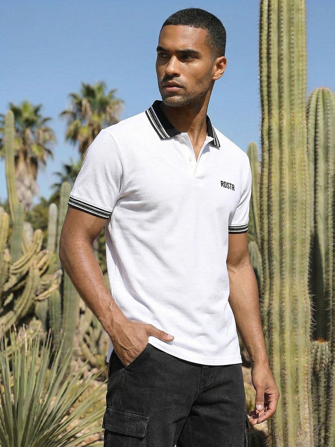 The Roadster Life Co. Polo Collar Pure Cotton T-shirt - view 1