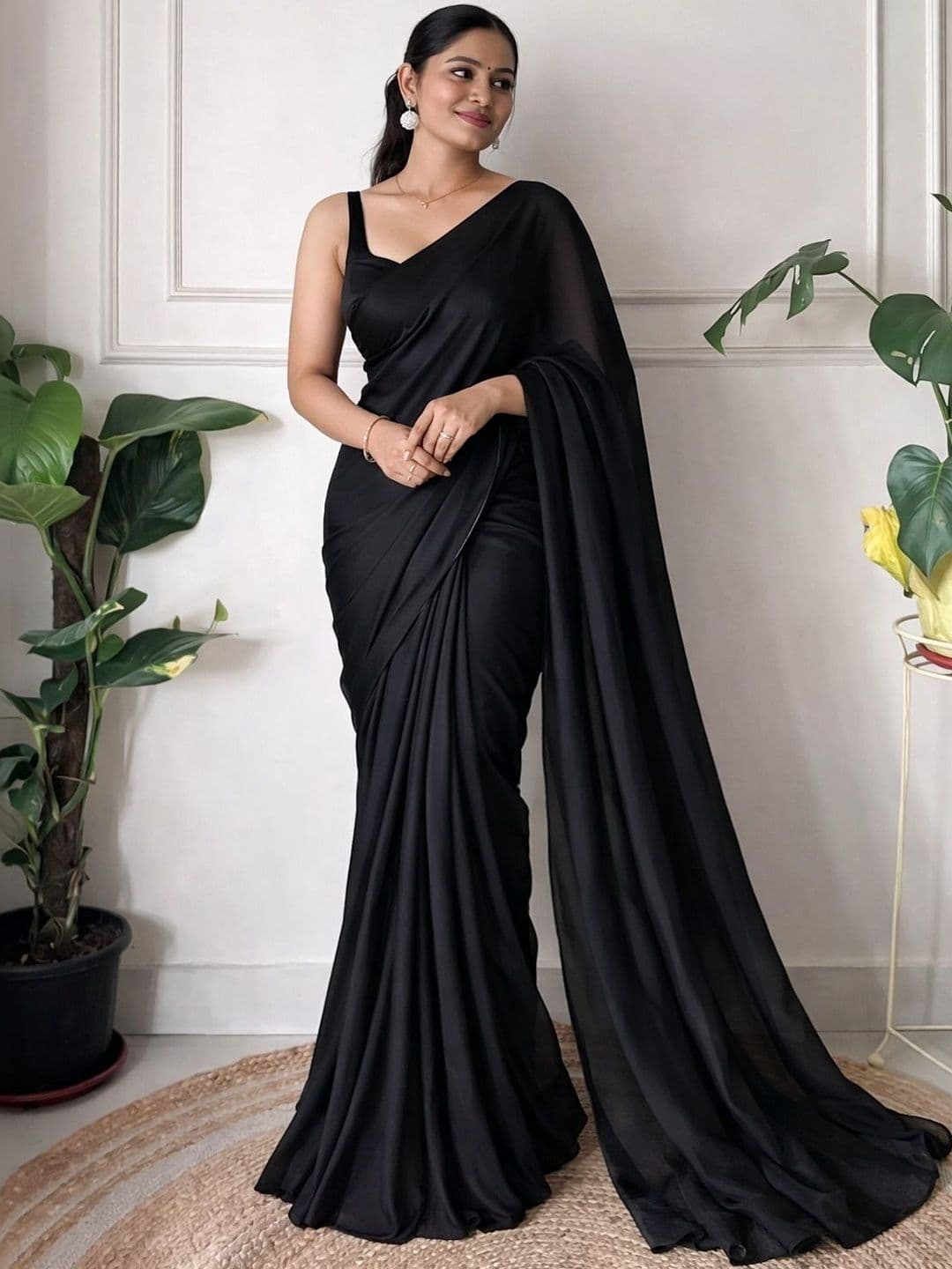 PEEYU Satin Saree - view 1