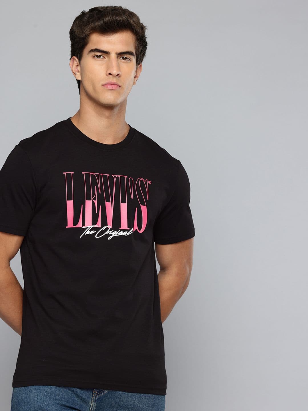Levis Brand Logo Printed Pure Cotton Slim Fit T-shirt - view 1
