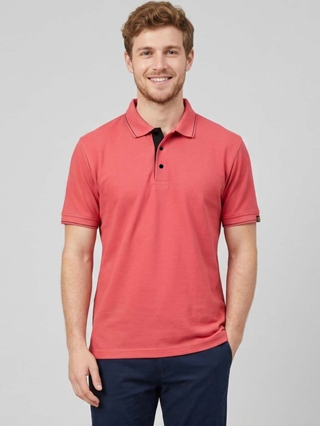 Greylongg Men Polo Collar Short Sleeves T-shirt - view 1