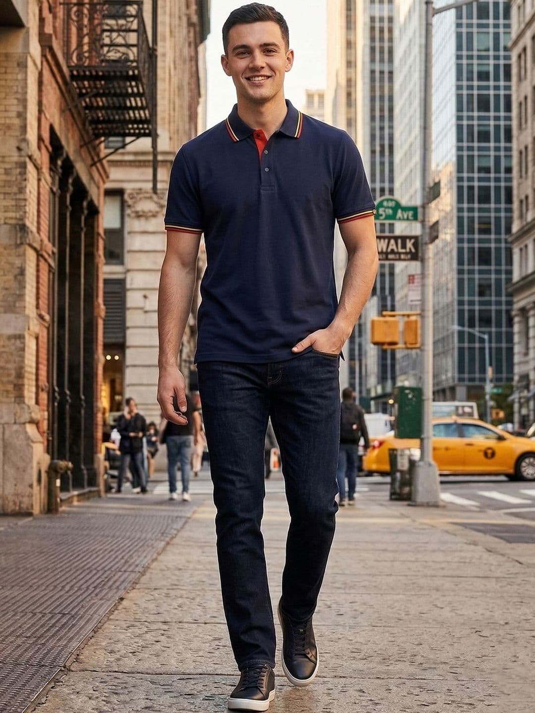 Greylongg Men Polo Collar Short Sleeves T-shirt - view 1