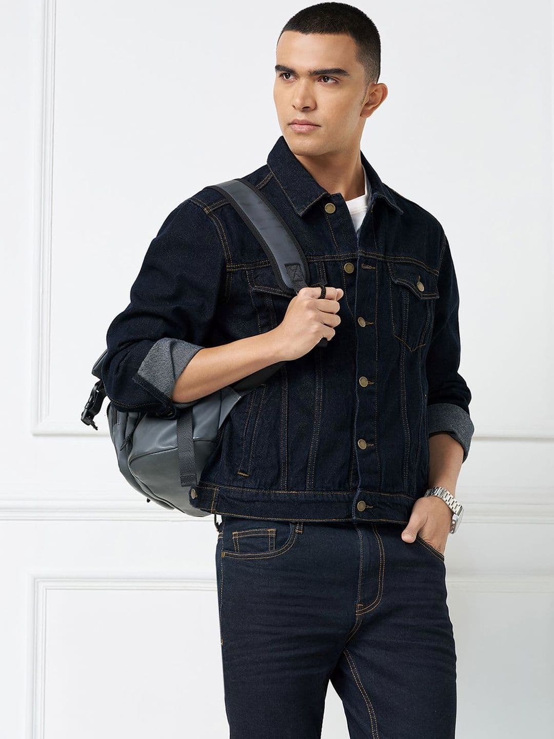 Peregrine by Pantaloons Men Long Sleeves Outdoor Woven Jacket - view 1