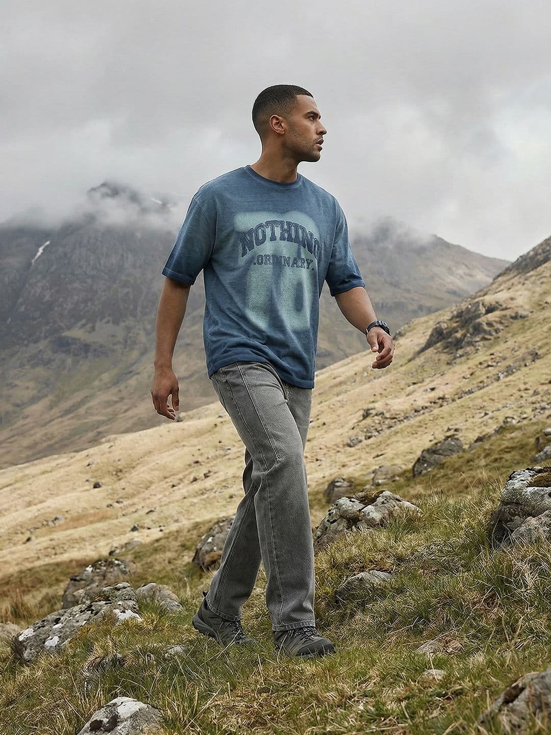 The Roadster Life Co. Relaxed Fit Typography Printed T-shirt - view 1