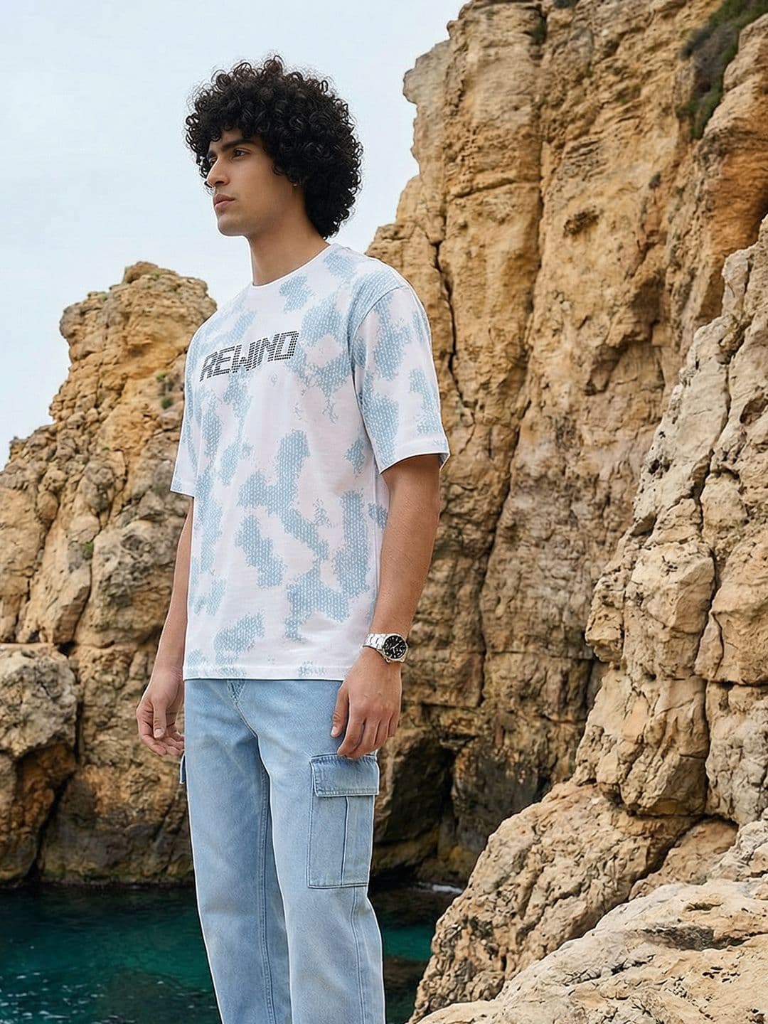 The Roadster Life Co. Typography Printed Cotton T-shirt - view 1