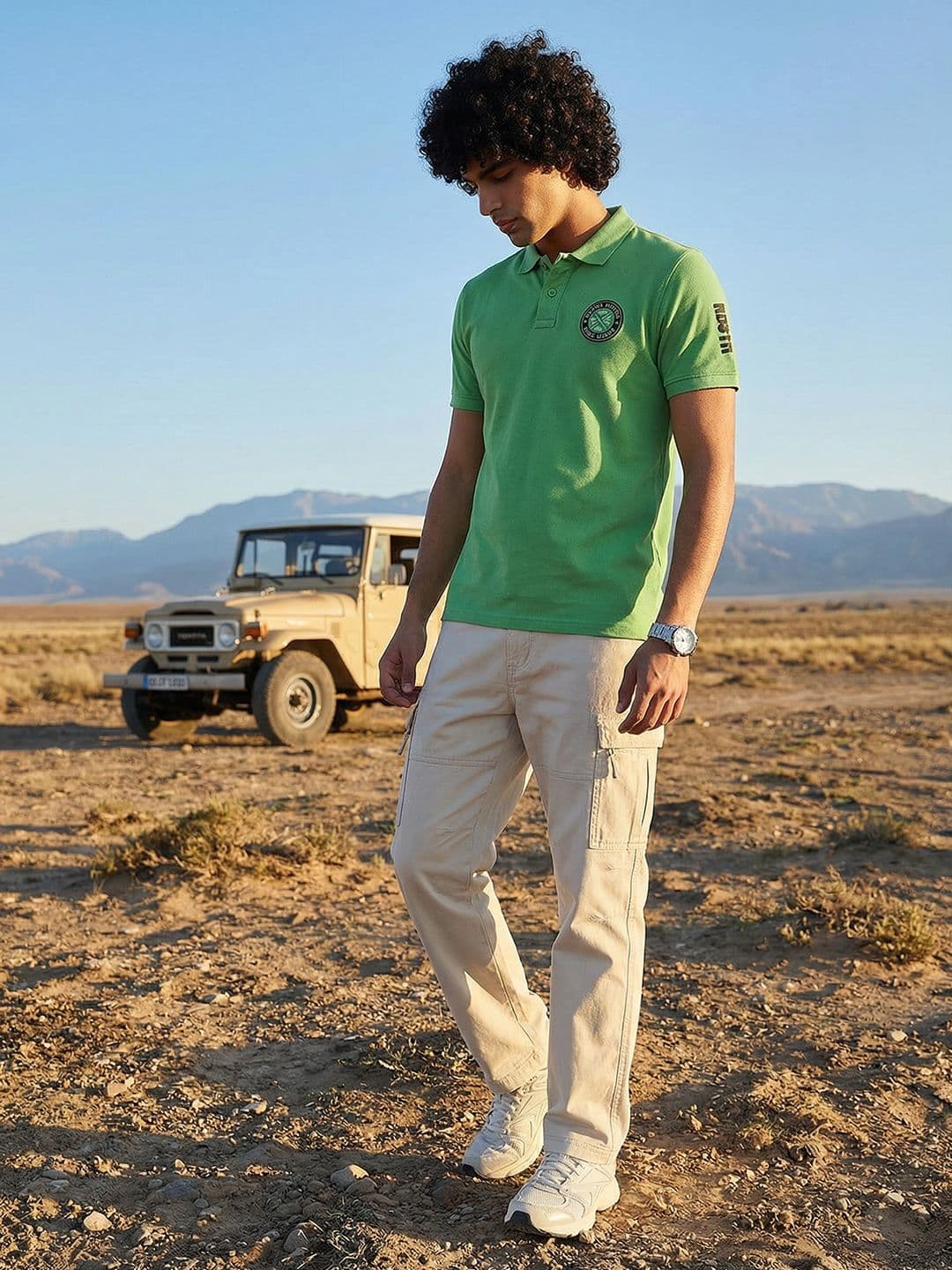 The Roadster Life Co. Polo Collar Applique T-shirt - view 1