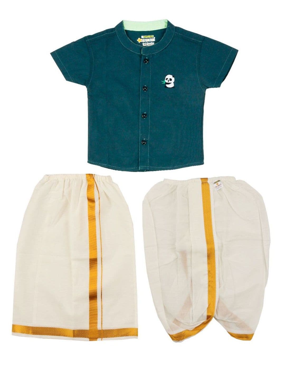 Ramraj Infants Boys Mandarin Collar Shirt With Dhoti Pants - view 1