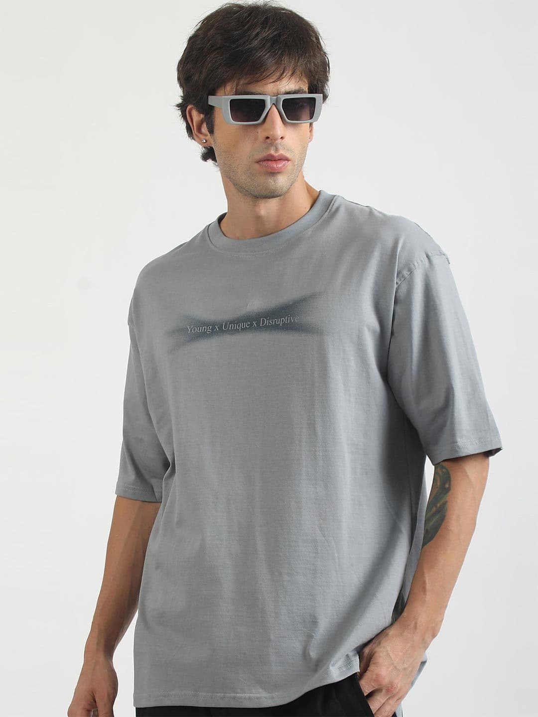 Maniac Men Typography Printed Drop-Shoulder Sleeves T-shirt - view 1