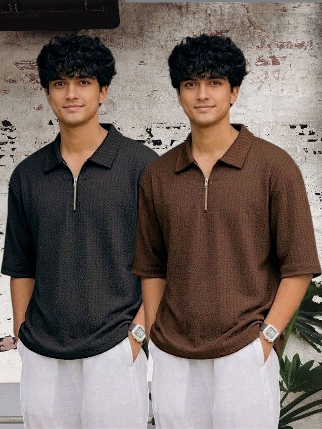 Adixus Men Polo Collar Polyester PU Coated T-shirt - view 1