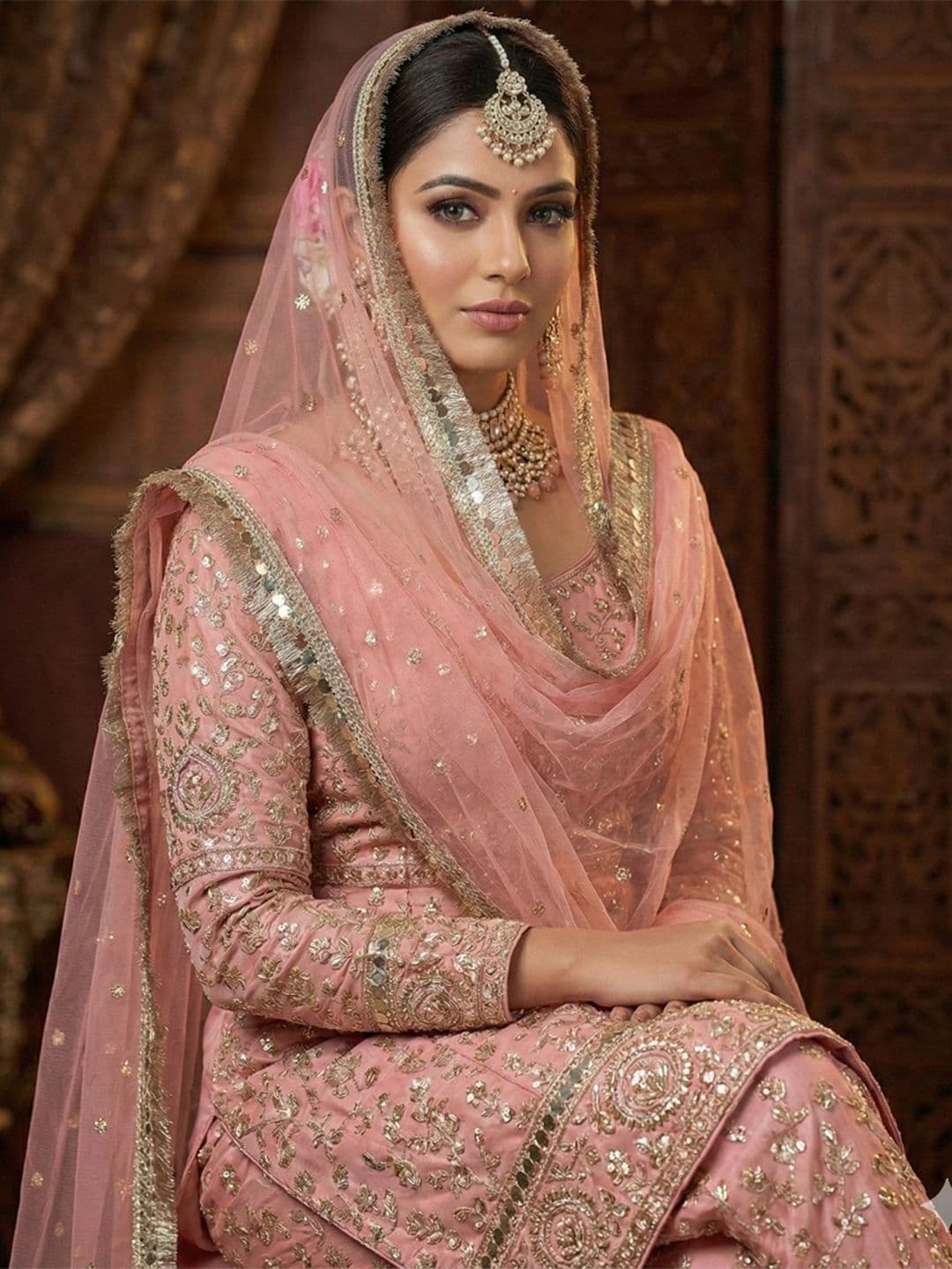 Navti Creations Women Embroidered Net Dupatta With Sequinned - view 1