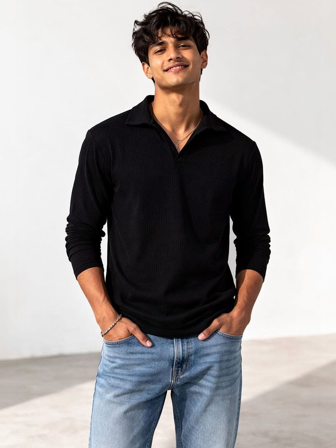 Mast & Harbour Men Polo Collar T-shirt - view 1