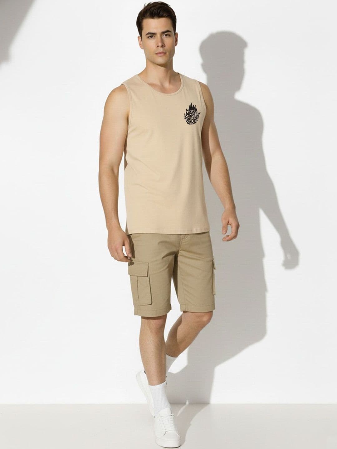 WOOSTRO Printed Assorted Cotton Gym Vest - view 1
