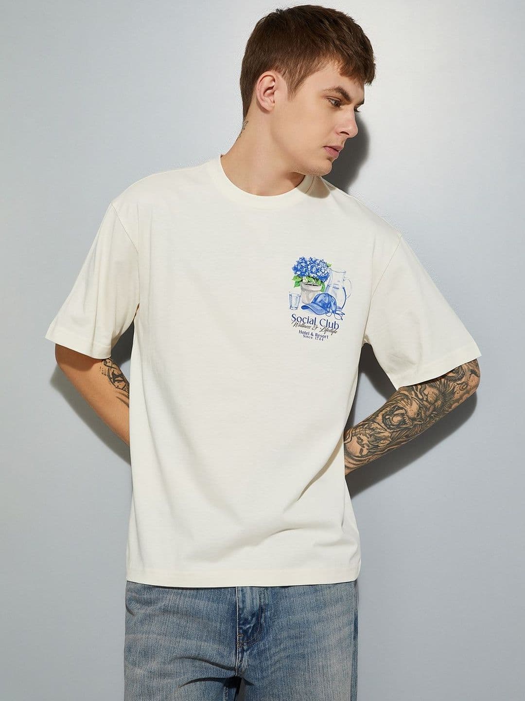 max Men Round Neck Short Sleeves Cotton T-shirt - view 1