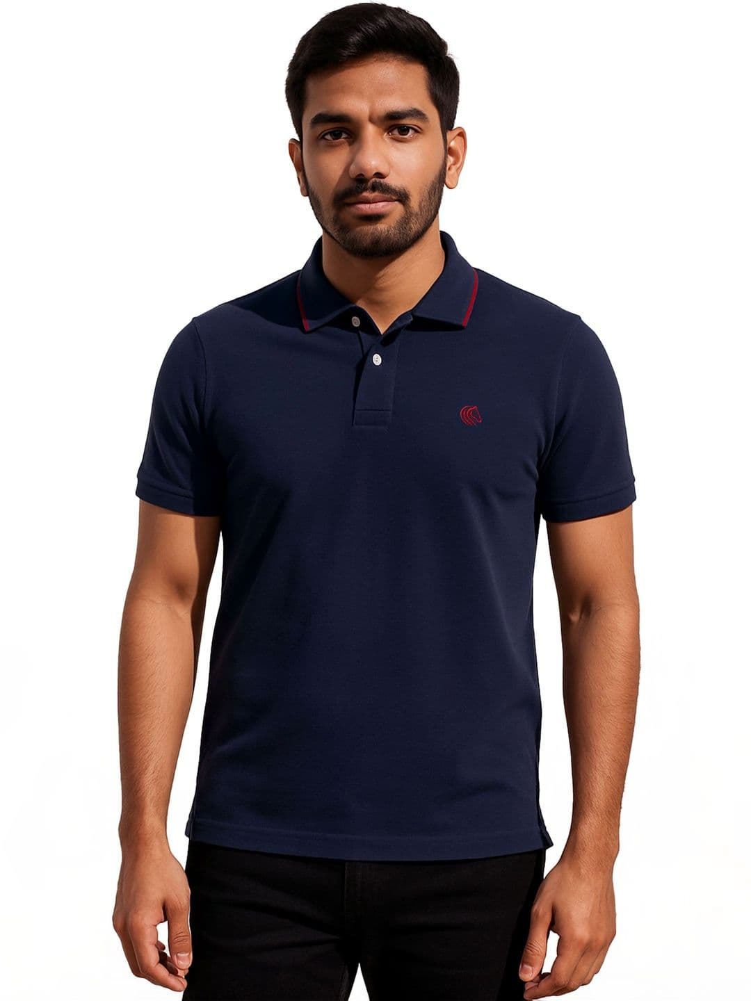 Mane & Mini Men Regular Fit Stretch Pique Polo Cotton Shirt - view 1