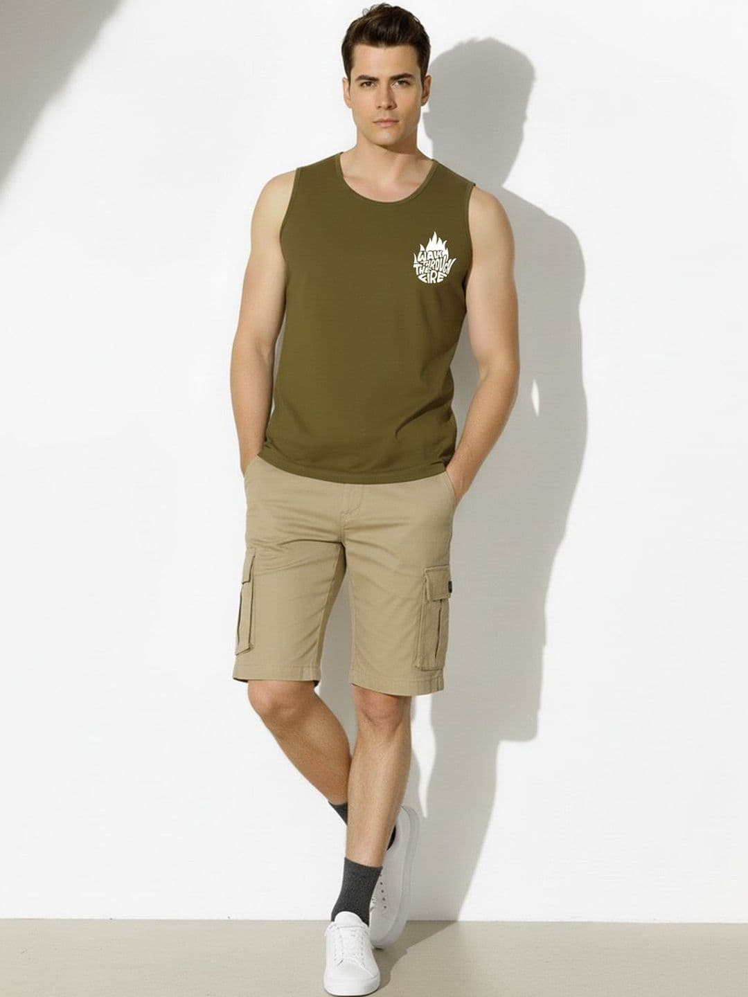 WOOSTRO Printed Assorted Cotton Gym Vest - view 1