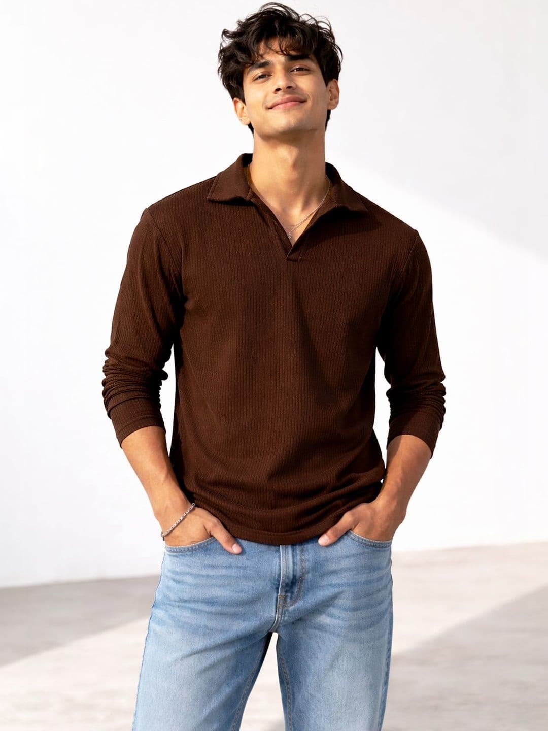 Mast & Harbour Men Polo Collar T-shirt - view 1