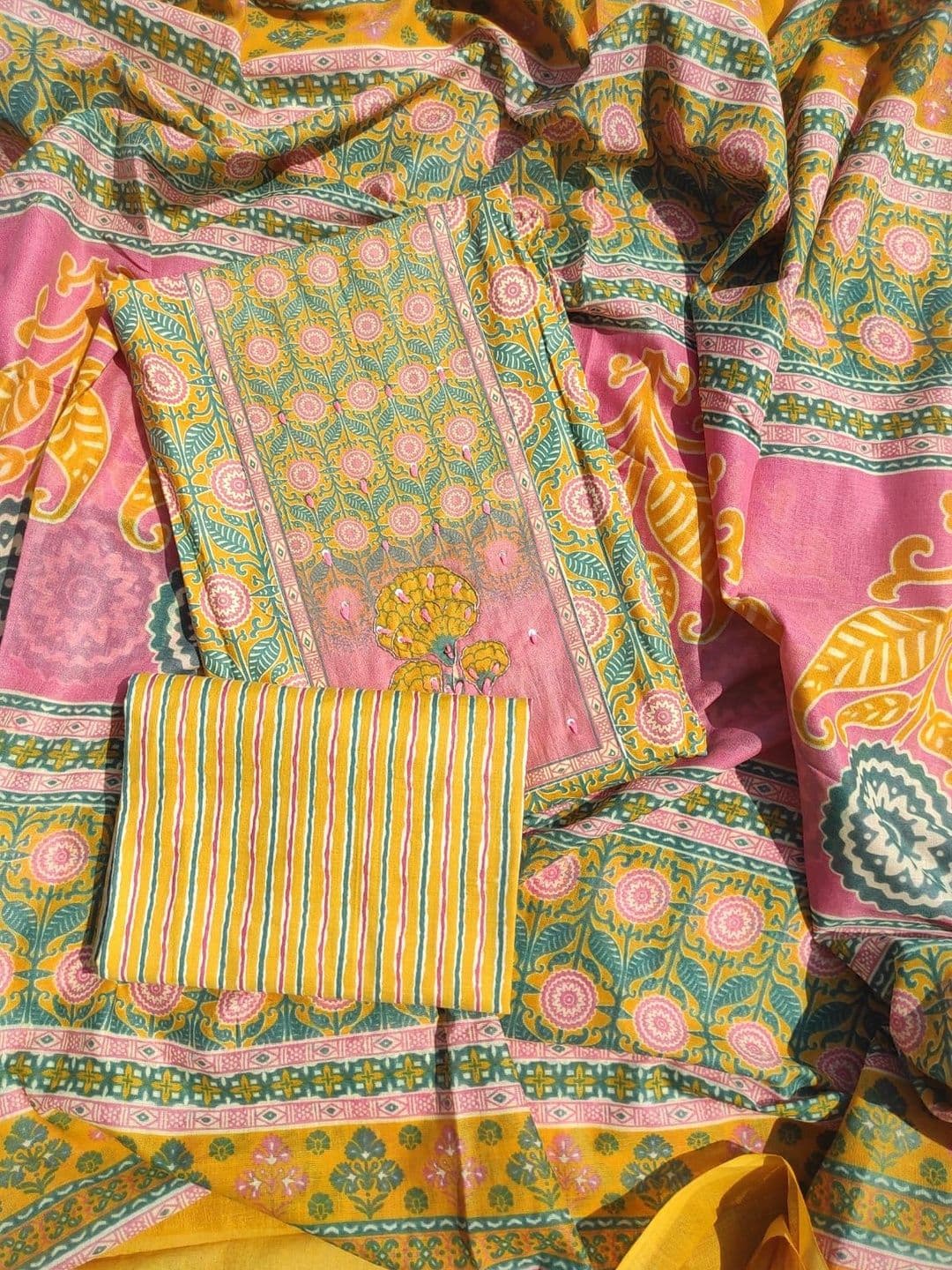 GC 80 BY GAURI COLLECTION Printed Pure Cotton Unstitched Dress Material - view 1
