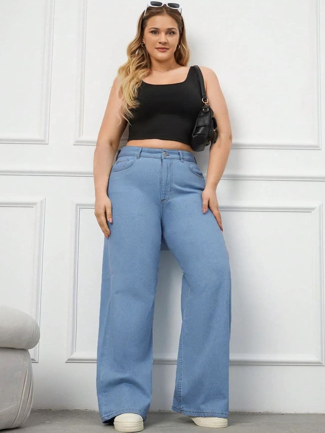 CURVE BY KOTTY Women Wide Leg High-Rise Jeans - view 1